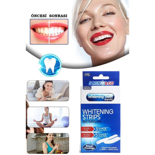 10 Adet 5 Min-go Diş Beyazlatma Bandı Profesyonel Teeth Whitening Extra Etkili Diş Beyazlatma Bandı