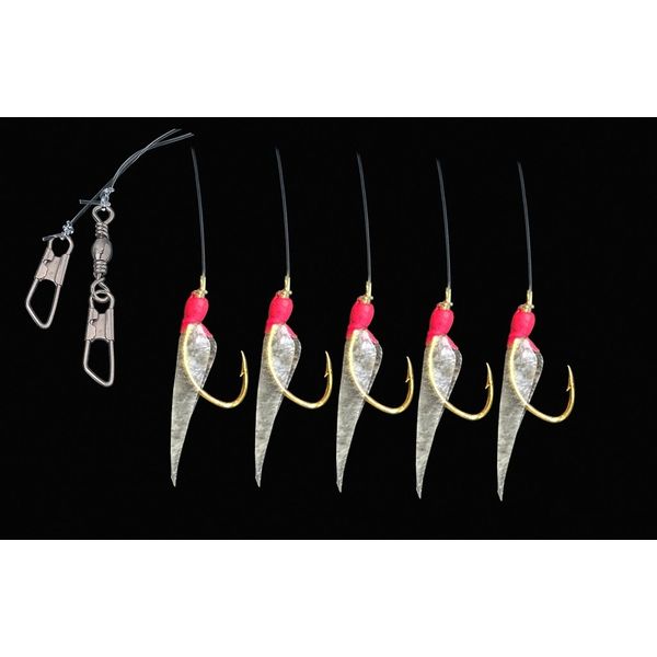 Leader/Red Polka Dot with Real Fish Skin, Hook Size 10/7720405