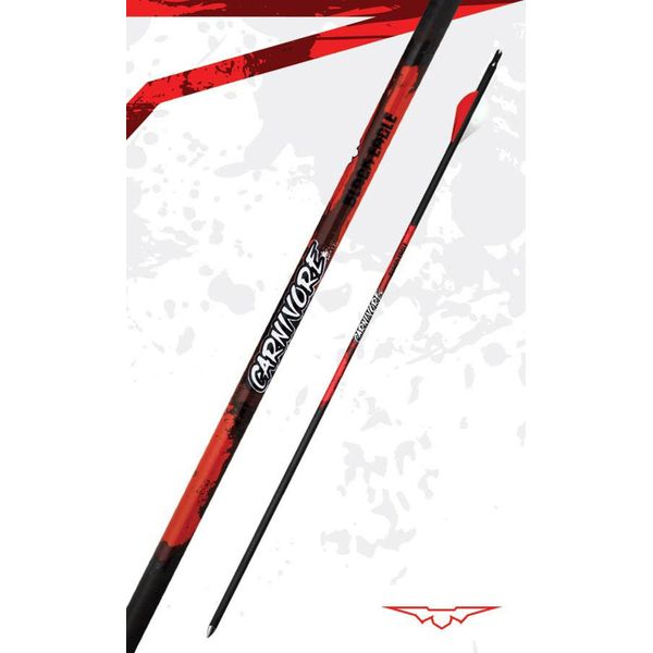 Black Eagle New Carnivore Carbon Arrows 400 (.003") w/Blazer Vanes 1/2 Dozen