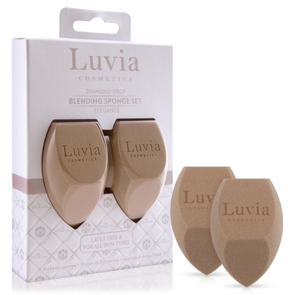 Makeup Sponge Set in Diamond Shape - Luvia Cosmetics - Makeup Blender Elegance Coffee