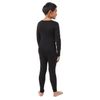 32 Degrees Kids Baselayer Top Pant Set, Black, Medium
