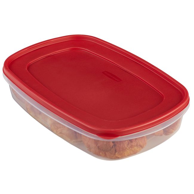 Rubbermaid Plastic Easy Find Lid Food Storage Container, 1.5 Gal, 1777163  set of 2 