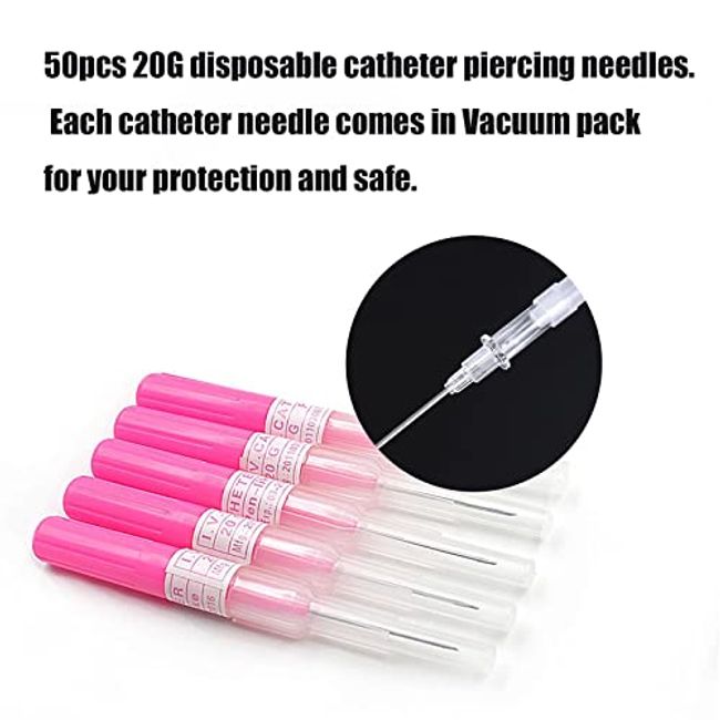 Cannula Style Piercing Needle Catheter Sleeves - Pack of 100