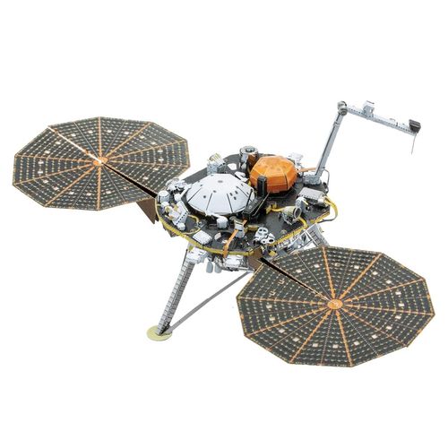 Metal Earth Fascinations MMS193 502521 InSight Mars Lander, Laser Cut 3D Construction Kit, Model Kit, Metal Puzzle, 3D Metal Model, 2 Metal Boards, from 14 Years