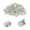 Waytex 37168 RJ12-Stecker, transparent, Beutel mit 100 Stück