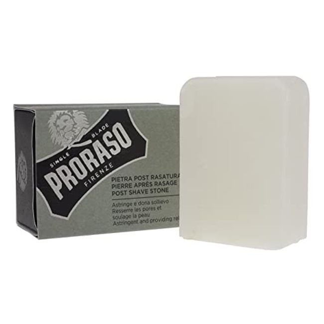 Proraso Post-Shave Stone, Natural Alum Block, 1 Count (Pack of 1)