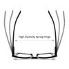 KoKoBin 3 Pack Oprah Oversized reading glasses women's square reader with spring hinges for computers (Black, Brown Leopard, Gray Leopard, 3, Dioptres)
