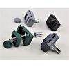 Set of 5 corner mounting brackets in anthracite, retaining plate, mounting handle