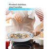 BLACK+DECKER(TM) 9-Piece Ceramic White Aluminum Cookware Set