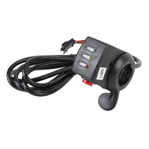 Electric Thumb Throttle Speed Controller 48V 15dx Finger Throttle Accelerator Power Indicator 0.875" Handlebar