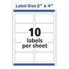 Avery Shipping Address Labels, Laser & Inkjet Printers, 100 Labels, 2x4 Labels, Permanent Adhesive, TrueBlock (18163)