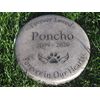 Custom Engraved Pet Memorial 7.5" Diameter Forever Loved/Forever in Our Hearts