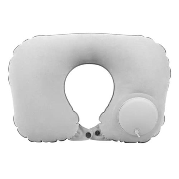 Neck Pillow, Cushion, Gray, Neck Pillow, Travel Pillow, Neck Air, Air Pillow, Pump, Push, Pump, U-Shape, Car, Airplane