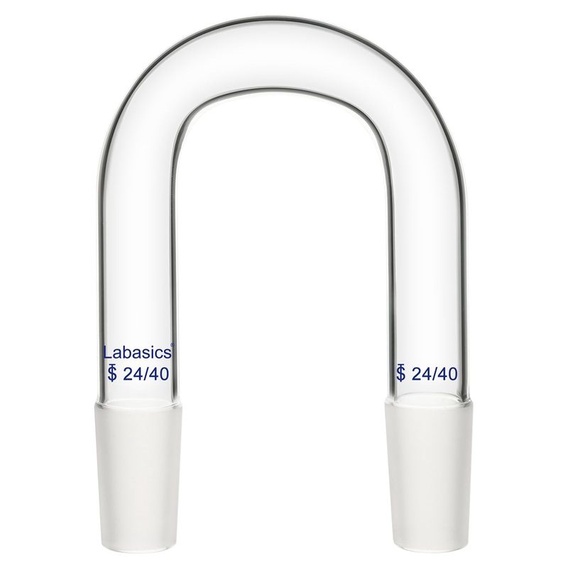 Labasics Glass U-Shape Vacuum/Inert Gas Adapter, Borosilicate Glass ...
