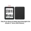 Fastsun Nook Glowlight 4 Tablet Case - Protective TPU Case, Semi-Transparent Cover (Black)