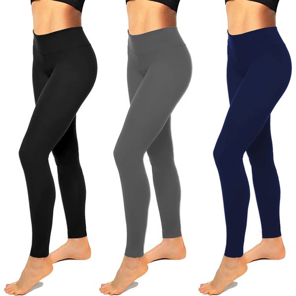 High Waisted Leggings for Women-Womens Black Seamless Workout Leggings Women's Snowboarding Pants(L-XL)