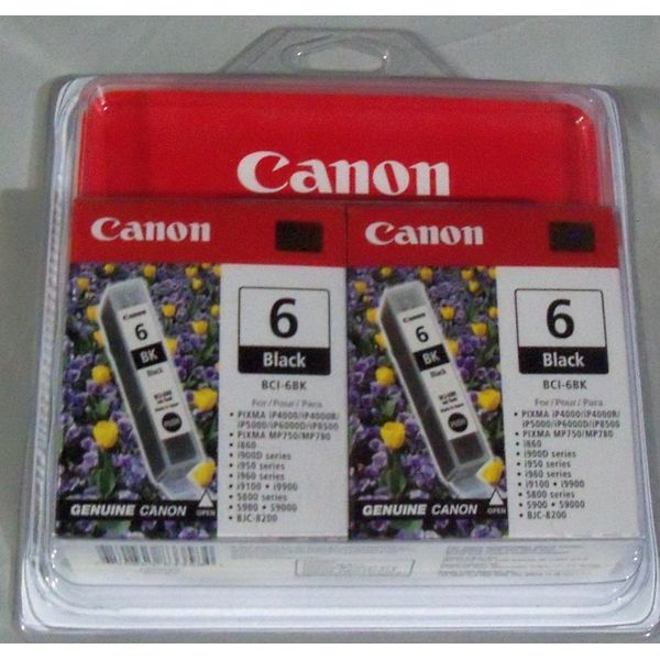 Canon 4705A037 BCI-6 Black 2 Pack
