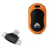 BoxWave Smart Gadget Compatible with Ozark Trail Rechargeable Hand Warmer - AllReader SD Card Reader, microSD Card Reader SD Compact USB - Jet Black