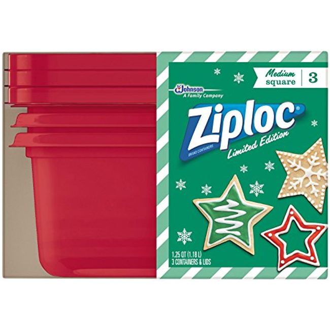 Ziploc Containers & Lids Holiday Limited Edition Large Round - 2