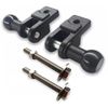 Tele Awning Railing Support Set for Balcony Awning with Screws (Black)