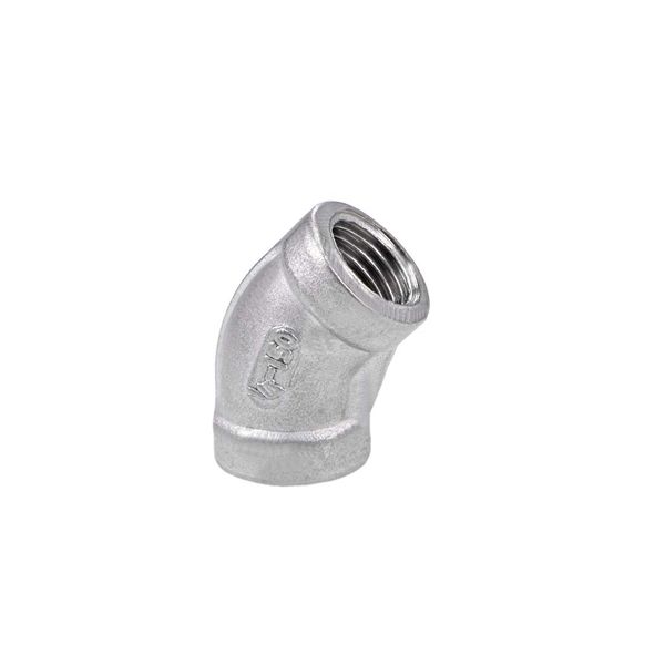 uxcell 304 Cast Stainless Steel Pipe Fitting 45 Degree Elbow Female G1/4 Female 32mm 1pcs