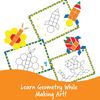 LEAR6134 LEARNING RESOURCES 124 PIECE PLASTIC PATTERN BLOCK ACTIVITY SET