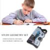 Tiantian Maths Set & Carry Case - Complete Geometry Tool Kit for Students and Professionals (Blue)