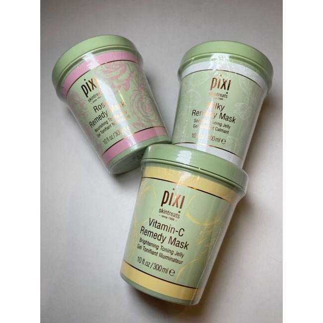 PIXI Skintreats Remedy Masks Lot of 3 Total Retail $72! (Rose, Vitamin C, Milky)