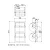 R1985-S Double Row Paper Holder, Vertical Semi-Embedded Type, Direct Attachment, Compatible with Both Installation Clamps