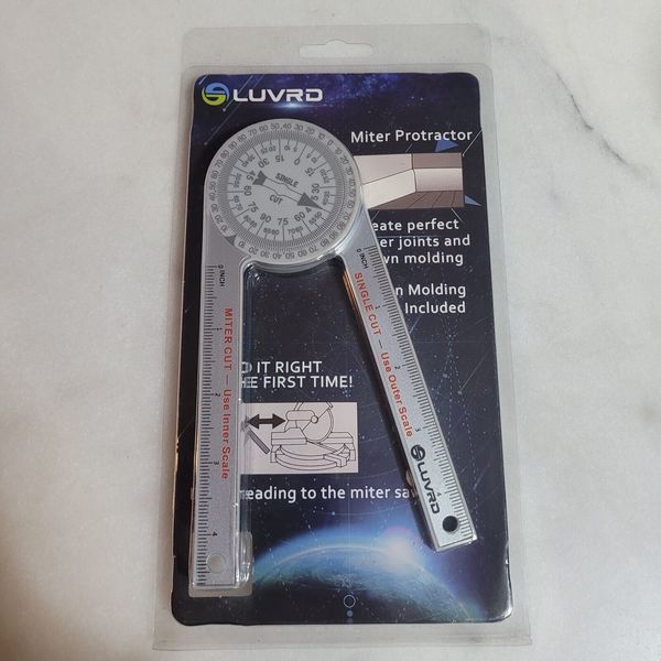 LUVRD 360 Degree Miter Saw Protractor Angle Finder Measuring Tool