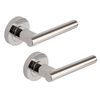 Excel Passage Door Handles on Round Rose, One Size