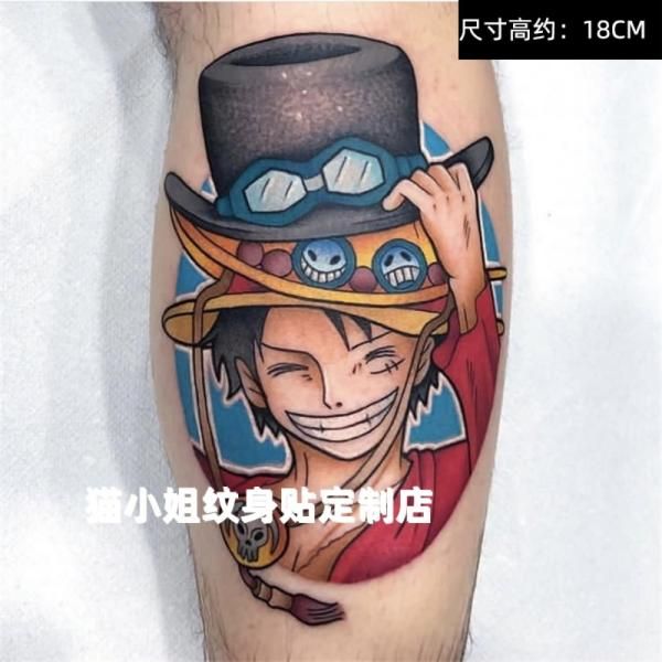 Miss Cat Anime One Piece Tattoo Decal Arm Luffy Tattoo Waterproof Tattoo