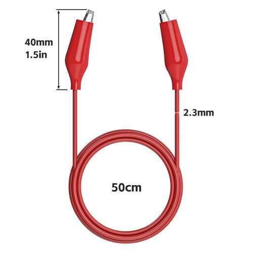 Goupchn 50PCS Alligator Clips Electrical Test Leads Dual Ended Crocodile Clips Jumper Wires for Circuit Connection Electrical Testing 5 Colors