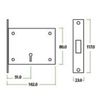 Fire Brigade FB1 Mortice Deadlock + FB1 Key