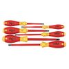 Insulated Cushion Grip Slotted Screwdriver Set, 6 Piece
