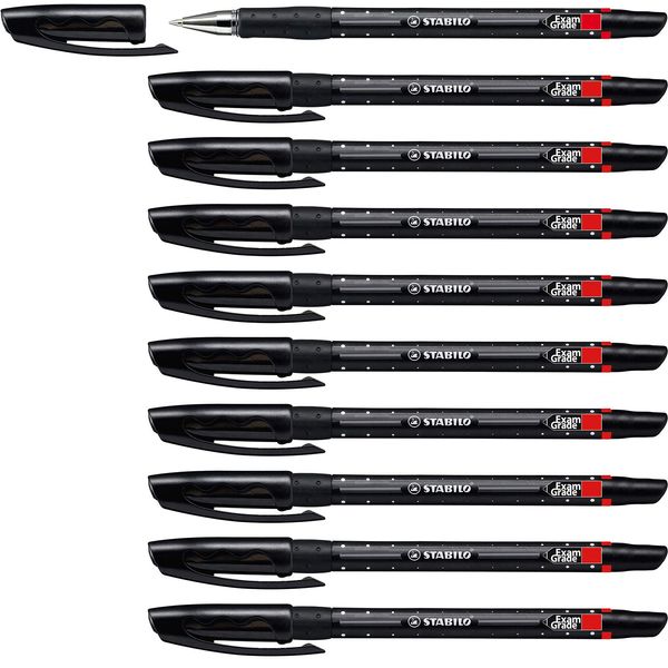 Ballpoint Pen - STABILO Exam Grade - Pack of 10 - Black