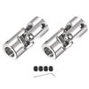 DMiotech 2pcs 10mm-10mm Rotatable Universal Steering Shaft U Joint Coupler Coupler Connector Motor for 3D Printer CNC Machine