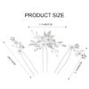 Unicra Flower Wedding Bride Hair Pins Silver Crystal Hair Accessories Pearl Clips Headpiece for Women and Bridesmaid(Pack of 3)