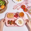24 Pcs Wheat Straw Dinnerware Cutlery Set, Unbreakable Tableware Set, Includi...