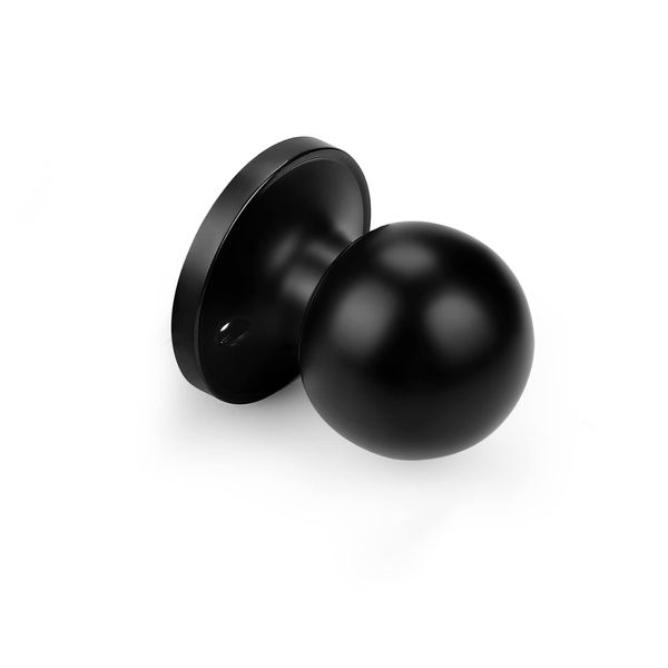 Probrico 1 Pack Black Ball Half-Dummy Door Knob for Interior Door,Non-Functioning Stainless Steel-53mm(2-1/8")