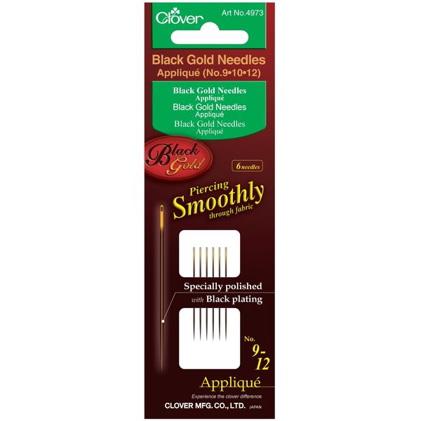 Clover Black Gold Needles: Applique/Sharps Assorted, 1