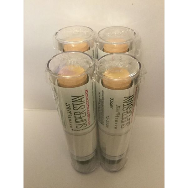 4 X Maybelline Super Stay Multi Use Foundation Stick, #110 Porcelain NEW.