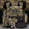 2 PCS EmWoot American Flag Cross Patches Reflective Patch Laser Cut Patch Hook and Loop(Grey)