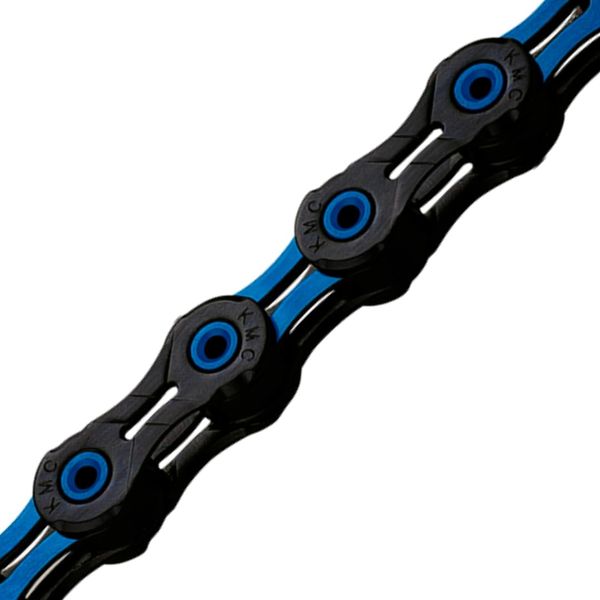 KMC 10-Speed DLC10 Series High-Performance Chain | for Road/Mountain/Gravel | Shimano, SRAM, and Campagnolo Compatible | 116 Links, Missing Link Included | Blue
