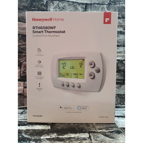 Honeywell Home RTH6580WF Smart Thermostat w/Google Alexa Apple White Open Box