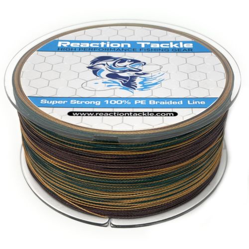 Reaction Tackle Braided Fishing Line Green Camo 50LB 300yd