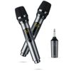 Wireless Microphone Rechargeable Dual UHF Microphone Handheld with Receiver