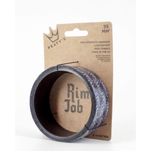 Peaty's Rim Job - Super High Tensile Bicycle Rim Tape - Single 9 Metre Roll (35mm Wide), Black