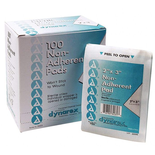 Non-Adherent Pad, Sterile, Rayon, PK100