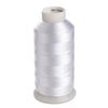 Simthread 60WT (75D/2) Polyester Embroidery Machine Thread White Color for Bobbins, 5000M/spool